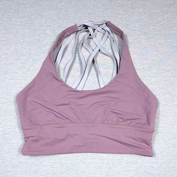 Lululemon Other - Lululemon Free To Be Wild Strappy Sports Bra Pink Mauve Size 6 Gym Yoga Workout